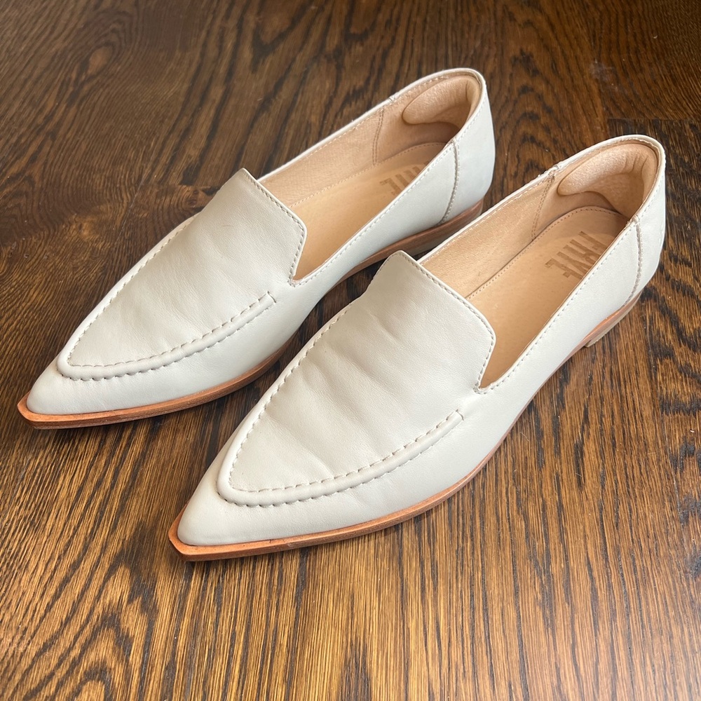 FRYE Flats, size 10M, in cream.  Never worn.
